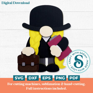 Secret Agent Gnome SVG - Female