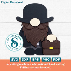 Secret Agent Gnome SVG - Male