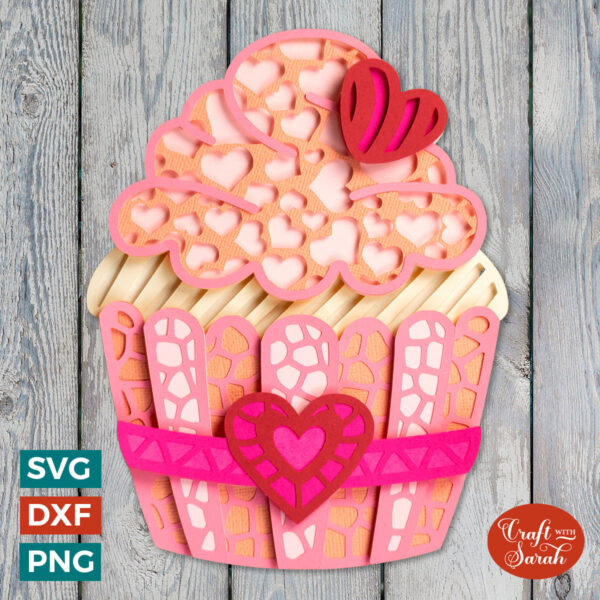 Valentine Cupcake SVG