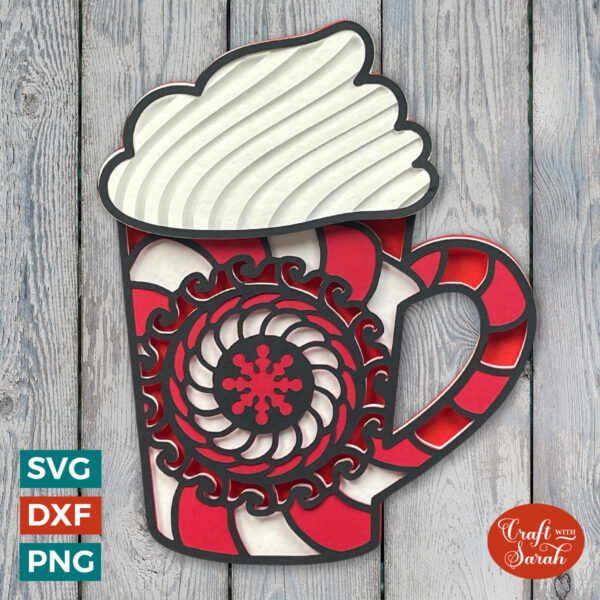 Christmas Hot Chocolate with Cream SVG