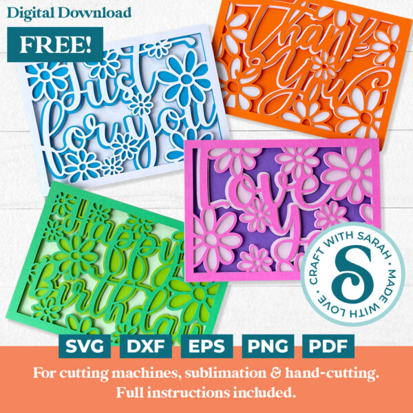 4 Floral Greetings Cards