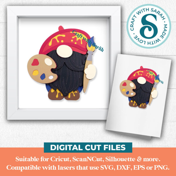Artist Gnome SVG - Male - Image 2