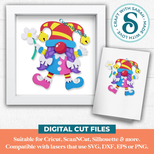 Clown Gnome SVG - Female - Image 2