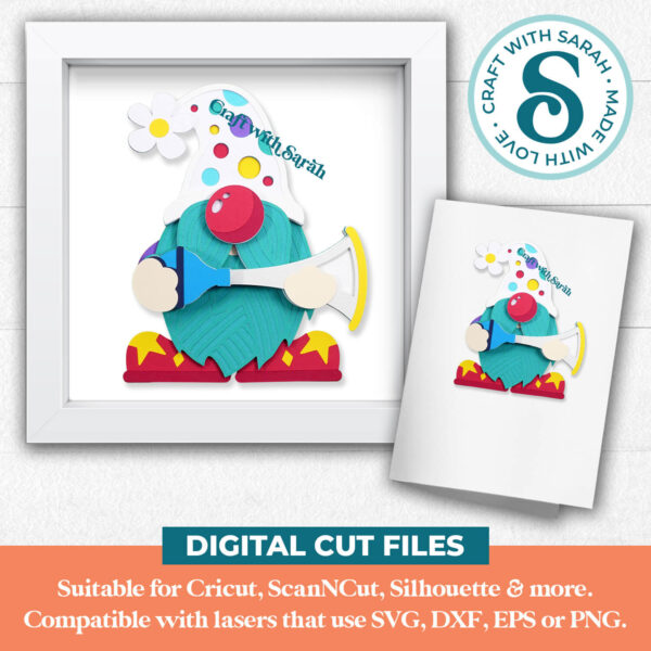 Clown Gnome SVG - Male - Image 2