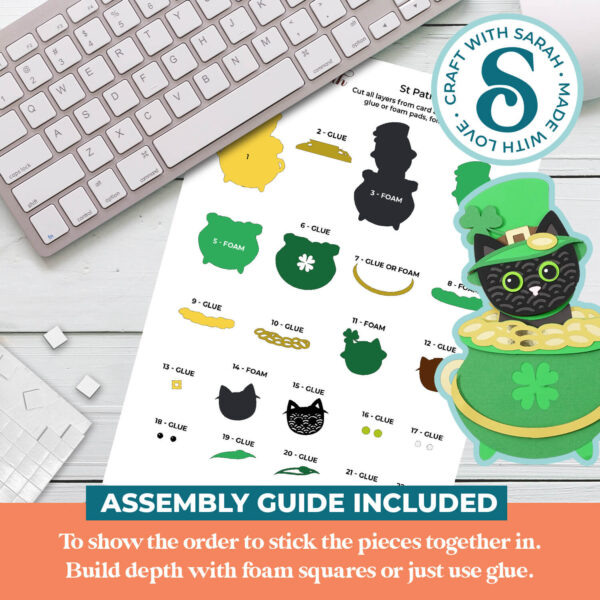 St Patrick's Day Cat SVG - Image 3
