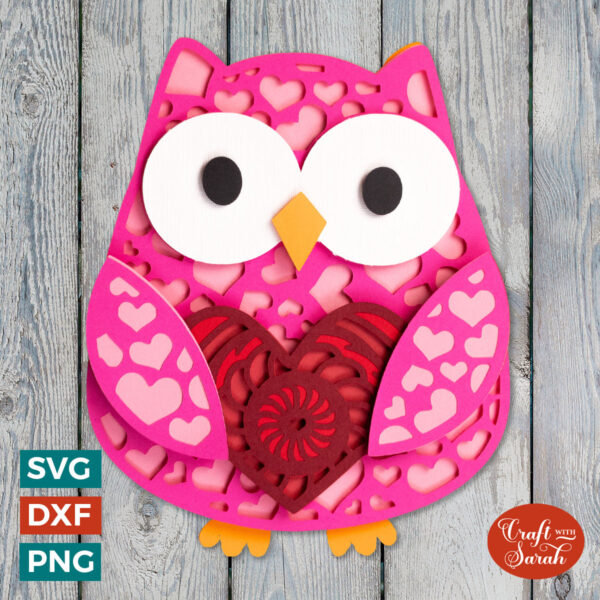 Valentine Owl SVG