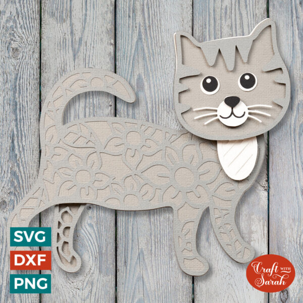 Short Hair Cat SVG - Walking