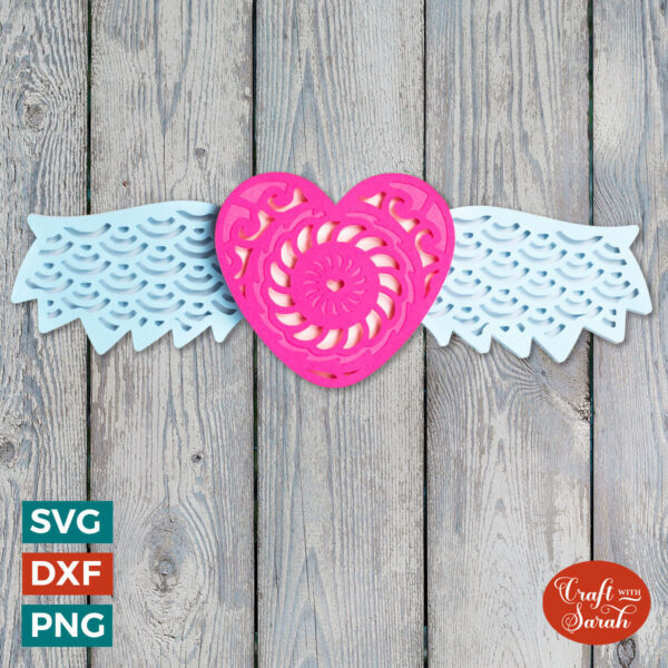 Valentine Winged Heart SVG