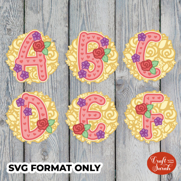 Flowers & Hearts Alphabet & Numbers Set