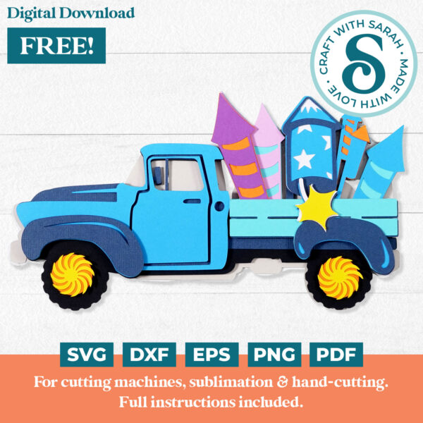 New Year Truck SVG