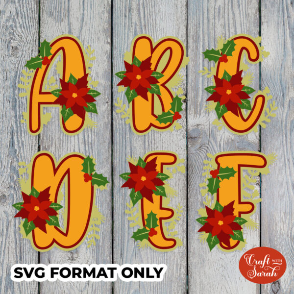 Poinsettia Alphabet & Numbers Set