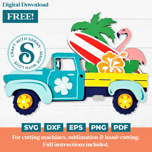 Tropical Truck SVG