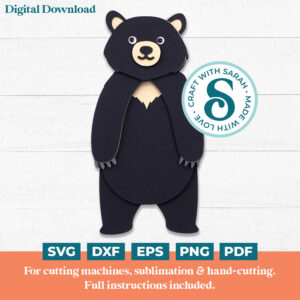 Black Bear SVG (Cute Animal Series)