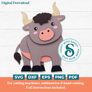 Bull SVG (Cute Animal Series)