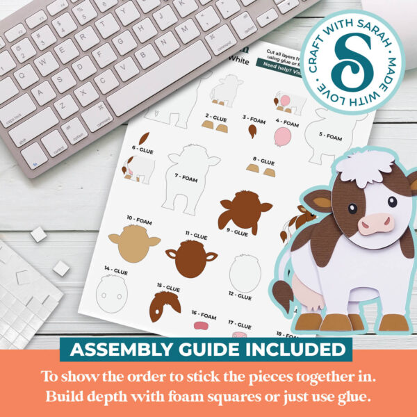 Brown Cow SVG (Cute Animal Series) - Image 3