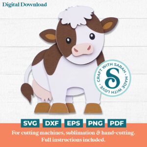 Brown Cow SVG (Cute Animal Series)