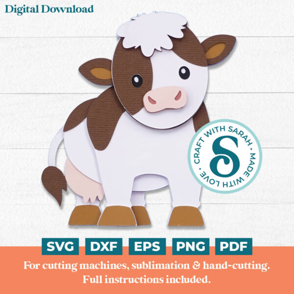Brown Cow SVG (Cute Animal Series)