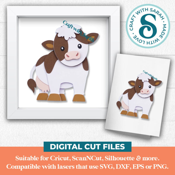 Brown Cow SVG (Cute Animal Series) - Image 2