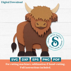 Highland Cow SVG (Cute Animal Series)