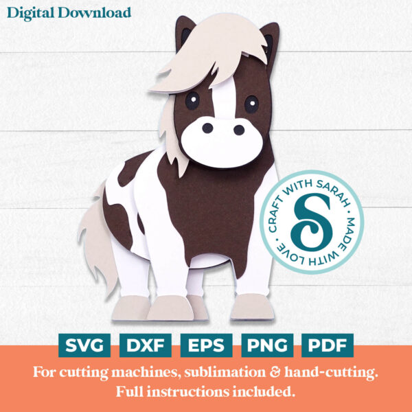 Horse with Patches SVG (Cute Animal Series)
