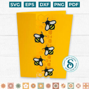 Bees Cutout Pattern Card