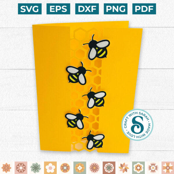 Bees Cutout Pattern Card