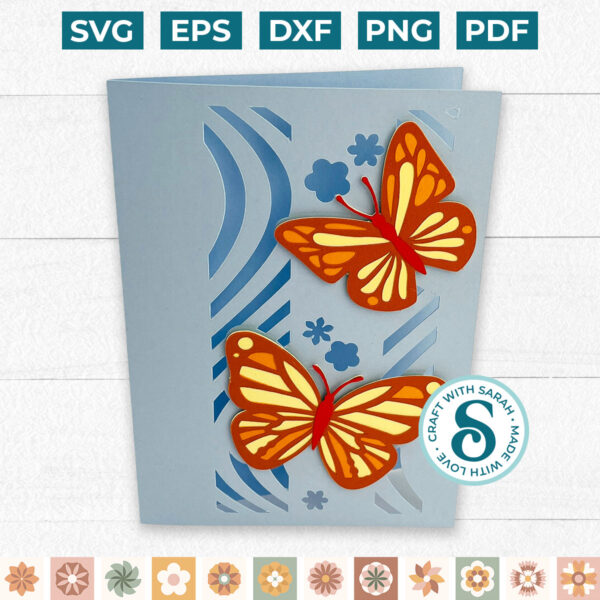 Butterflies Cutout Pattern Card
