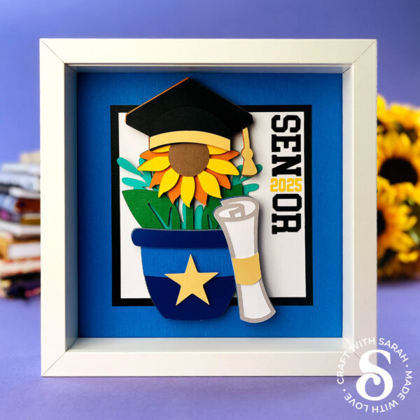 Graduation Flower Pot with Sunflower - Image 5