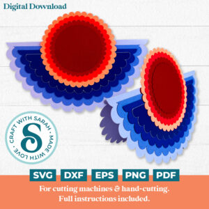 Rocker Card Template (Circular with Scallop Edges)