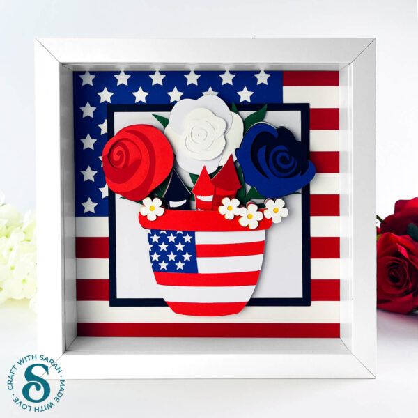 4th July Flower Pot with Roses - Image 3