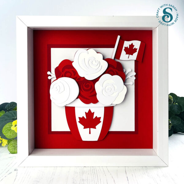 Canada Day Flower Pot with Roses - Image 3