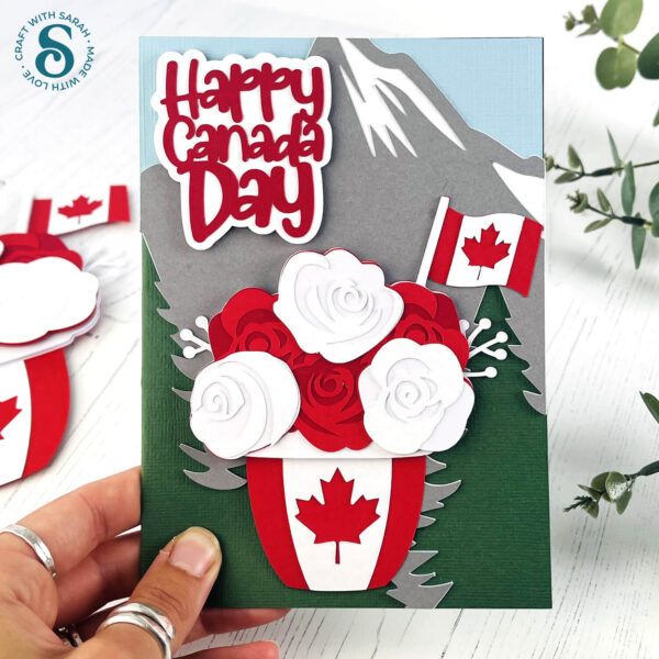 Canada Day Flower Pot with Roses - Image 2