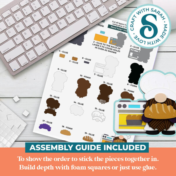 Baking (Cake) Gnome SVGs - Image 3