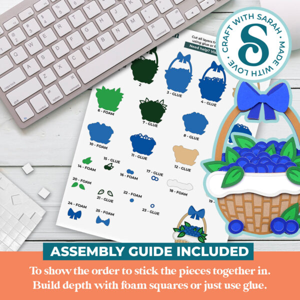 Blueberry Basket SVG - Image 3