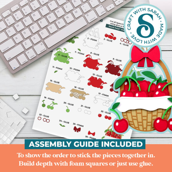 Cherry Basket SVG - Image 3