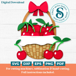 Cherry Basket SVG