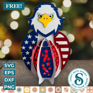Patriotic Eagle Lantern for 4th July