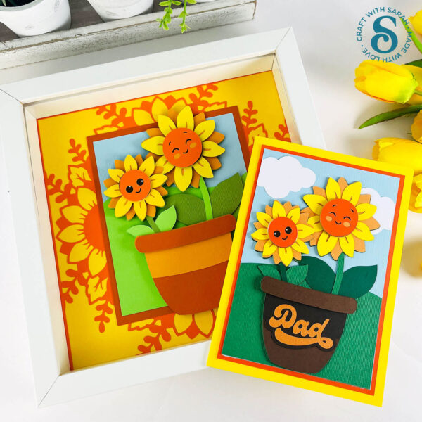 Father's Day Flower Pot with Sunflower Family - Image 2