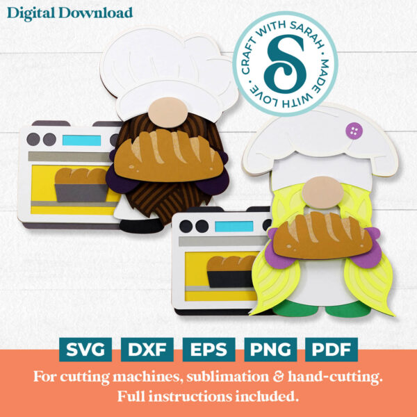 Baking (Bread) Gnome SVGs