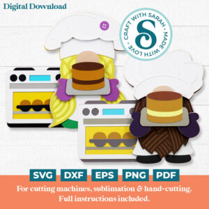 Baking (Cake) Gnome SVGs