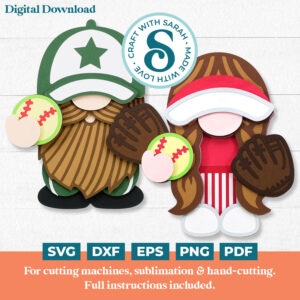 Softball Gnome SVGs