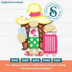 Vacation Gnome SVG - Female