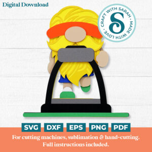 Workout Gnome SVG - Male