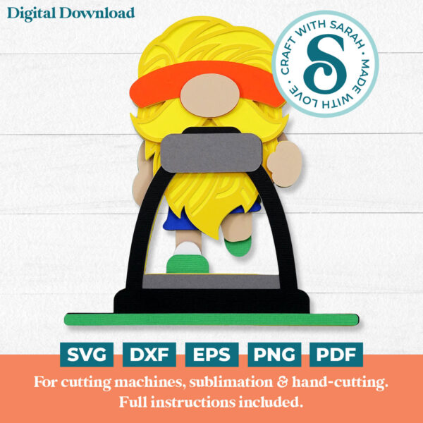 Workout Gnome SVG - Male