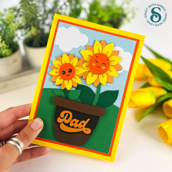 Father's Day Flower Pot with Sunflower Family - Image 4