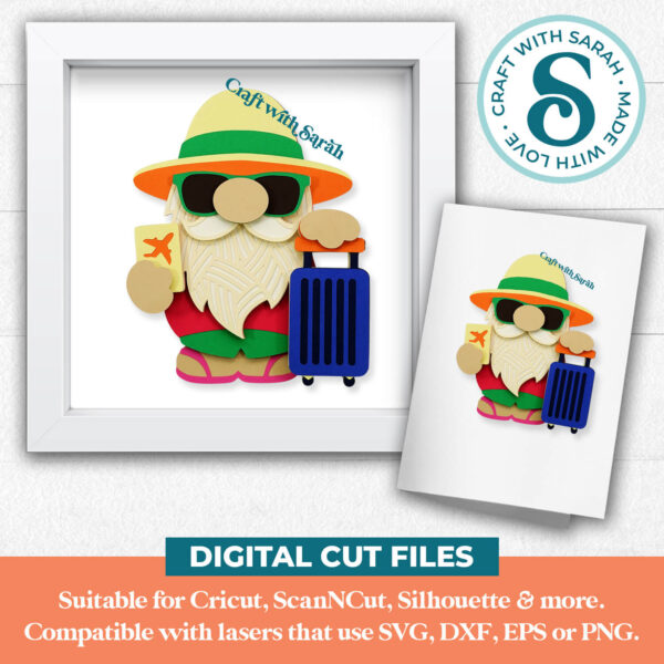 Vacation Gnome SVG - Male - Image 2