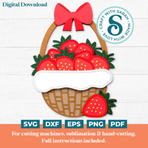 Strawberry Basket SVG