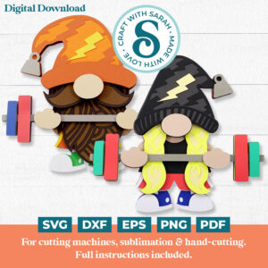 Weightlifting Gnome SVGs