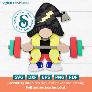 Weightlifting Gnome SVG - Female