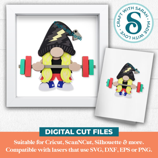 Weightlifting Gnome SVGs - Image 3